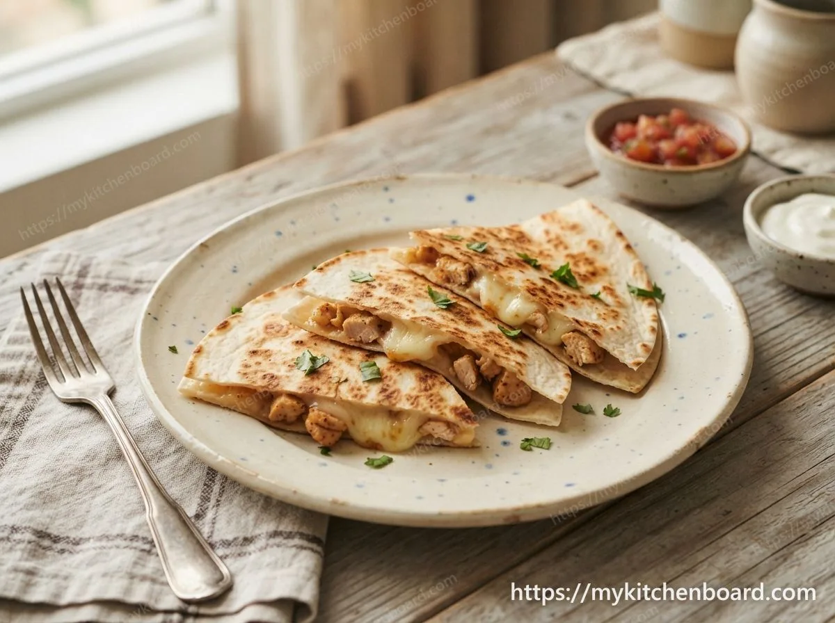 Quesadillas au poulet et au fromage