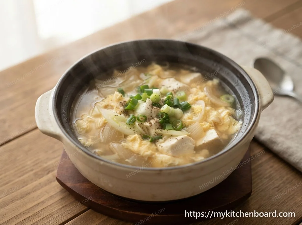 豆腐と卵のスープ