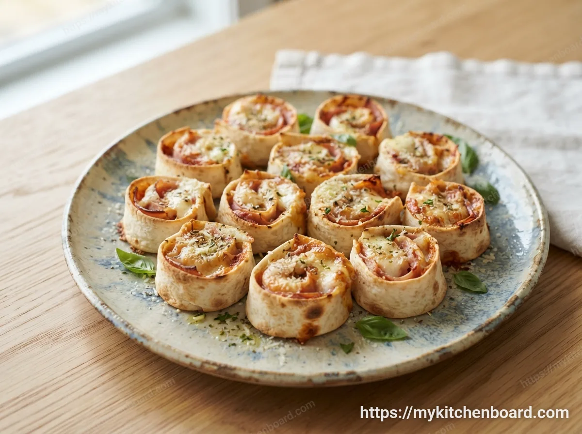 Ham and Cheese Pizza Roll-Ups