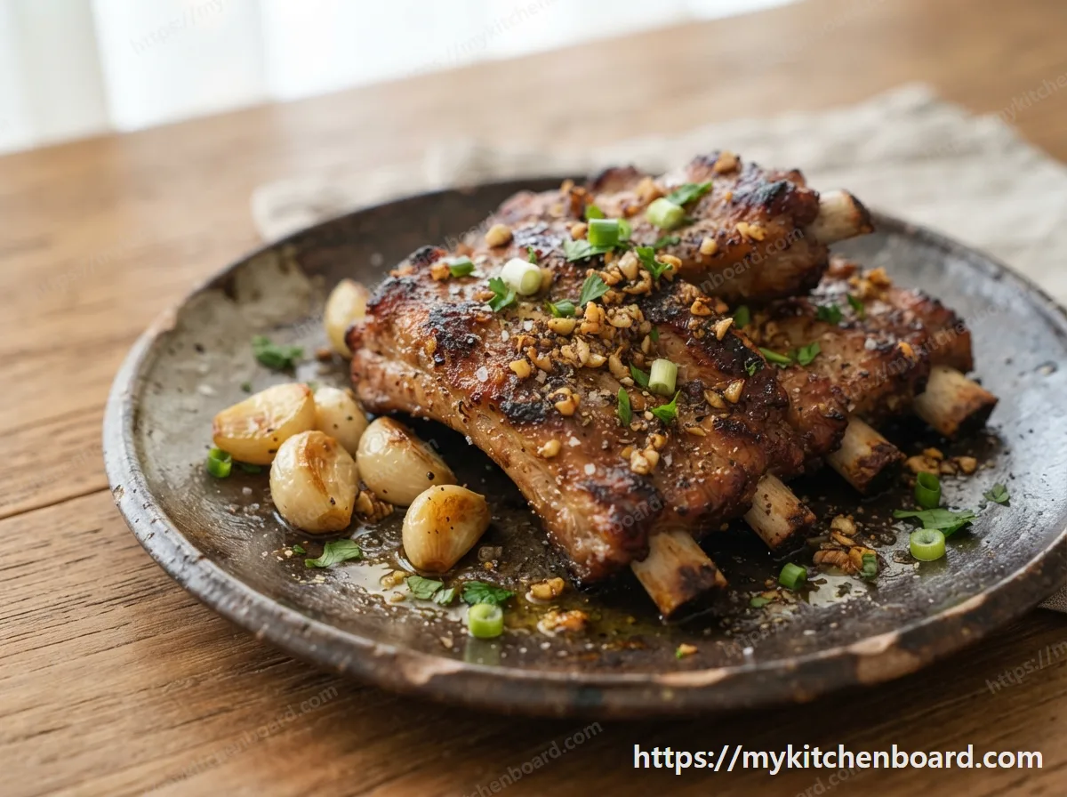 Airfryer-Schweinerippchen mit Knoblauch