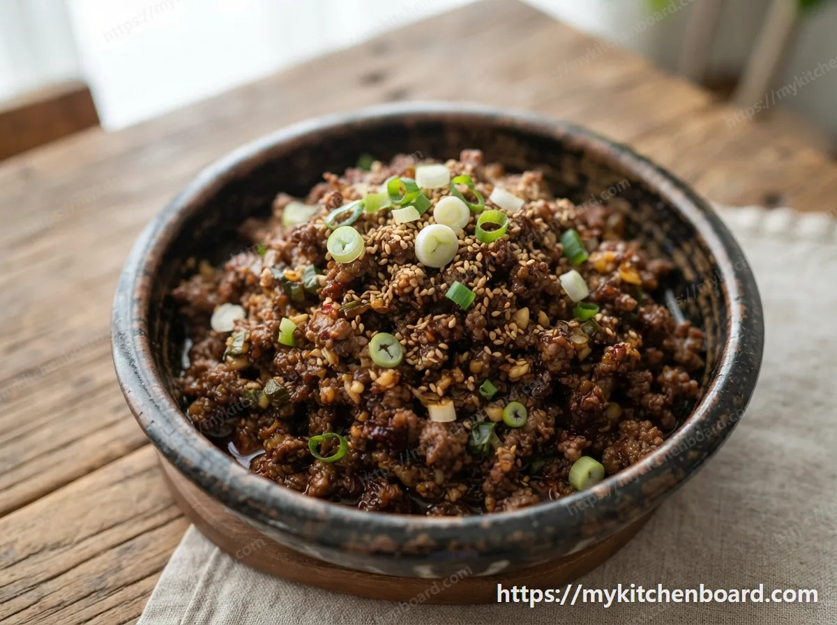 Carne picada de ternera salteada multiusos