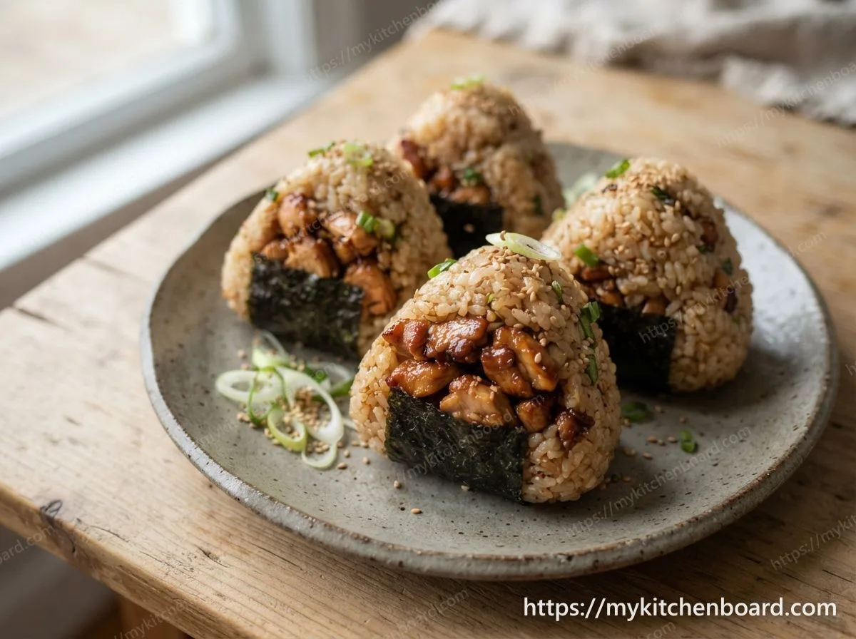 Onigiri de pollo teriyaki