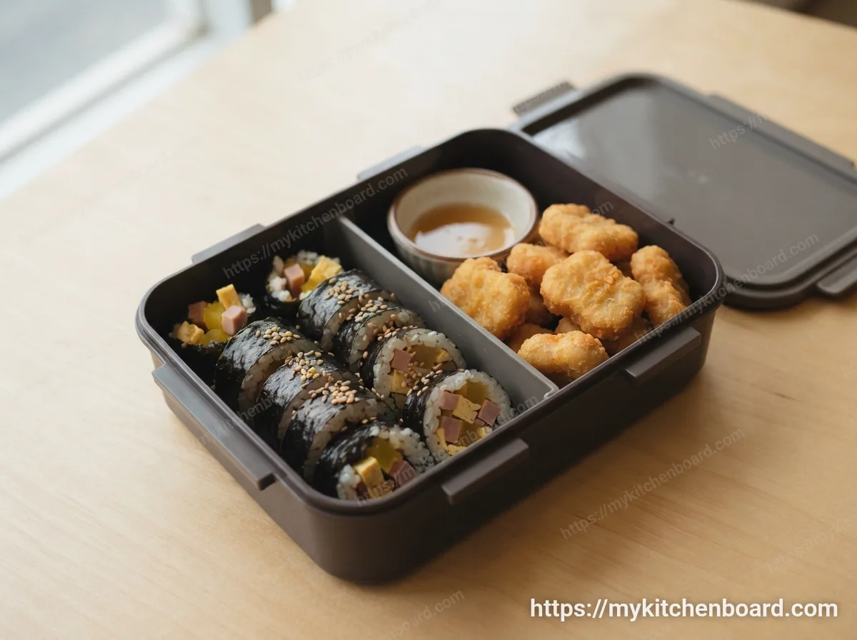 김밥롤과 치킨너겟
